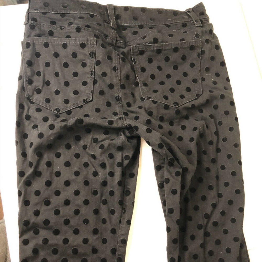 Ann Taylor Black Polka Dot Skinny Jeans Size 12